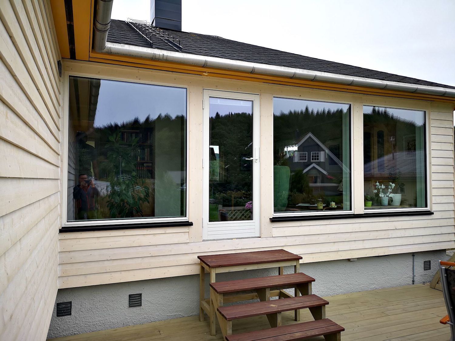 Bytte ut 3 stuevinduer i enebolig